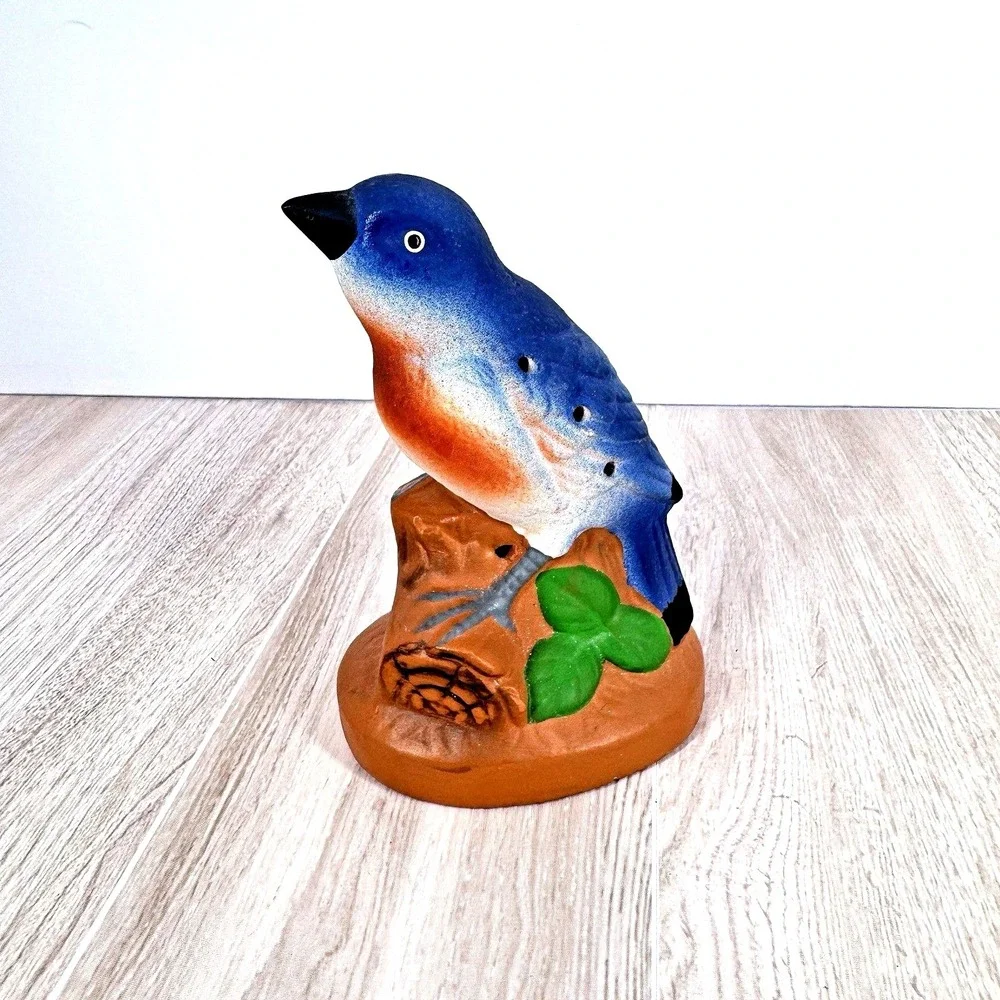 Vintage Bluebird Potpourri‎ Holder Ceramic Bird Figurine Scent Diffuser Decor